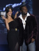 Sofia Vergara and 50 Cent present the Artista Del Ano award at the MTV 2009 Latin America Awards