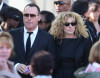 David Furnish with Kelly Hoppen at the funeral of Boyzone singer Stephen Gately at St Laurence O'Toole Church on October 17th 2009 in Dublin Ireland