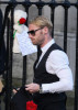 Ronan Keating arrives at the funeral of Boyzone singer Stephen Gately at St Laurence O'Toole Church on October 17th 2009 in Dublin Ireland