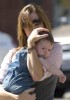 Alyson Hannigan spotted walking while carrying her daughter Satyana Denisof in Beverly Hills on October 17th 2009 2