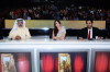 picture of Fayez alsaeed, Diana Hadad, and Abdula Rweished during the second episode of Najm Al Kaheej TV show on Dubai channel on October 18th 2009