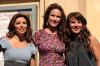 Eva Longoria with Andie MacDowell and Kate Del Castillo attend the ceremony celebrating LOreal 100th anniversary with a star on The Hollywood Walk Of Fame on October 20th 2009 in Hollywood California