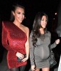 Kim and Kourtney Kardashian arrive at the Philippe Chow Restaurant in West Hollywood for Kim birthday dinner on October 22nd 2009 13