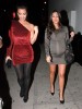 Kim and Kourtney Kardashian arrive at the Philippe Chow Restaurant in West Hollywood for Kim birthday dinner on October 22nd 2009 2