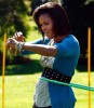 First Lady Michelle Obama takes participates in athletic activities on the White House South Lawn to promote physical fitness at the Healthy Kids Fair on October 21st 2009 8