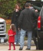 Suri Cruise and her mom Katie Holmes on the set of Toms new movie Wichita on October 24th 2009 in Woburn 3