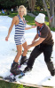 Pamela Anderson seen snowboarding on a makeshift mountain at a private home in Malibu California on October 25th 2009 6