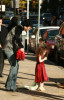 Katie Holmes and her daughter Suri Cruise spotted waiting a car after shopping in Newbury Street on october 26th 2009 3