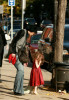 Katie Holmes and her daughter Suri Cruise spotted waiting a car after shopping in Newbury Street on october 26th 2009 1