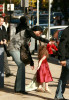 Katie Holmes and her daughter Suri Cruise spotted waiting a car after shopping in Newbury Street on october 26th 2009 2