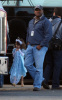 Suri Cruise spotted wearing a cute blue dress as she arrives at the filming set of her daddys new movie Knight and Day on October 26th 2009 2