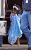 Suri Cruise spotted wearing a cute blue dress as she arrives at the filming set of her daddys new movie Knight and Day on October 26th 2009 3