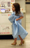 Suri Cruise spotted wearing a cute blue dress as she arrives at the filming set of her daddys new movie Knight and Day on October 26th 2009 5