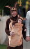 Alyson Hannigan spotted dressed in a kangaroo costume with her baby Satyana out for Haloween on October 31st 2009