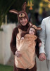 Alyson Hannigan spotted dressed in a kangaroo costume with her baby Satyana out for Haloween on October 31st 2009