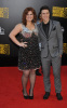 Kris Allen and Kelly Clarkson arrive at the 2009 American Music Awards on November 22nd 2009