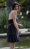 Shenae Grimes spotted getting wet while running into a fountain for an episode of 9010 in Los Angeles on January 8th 2010 7