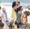 Hugh Jackman with Ana de la Reguera shooting a commercial on Grumari beach for Lipton Iced Tea on January 11th 2010 in Rio de Janeiro 6