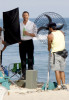 Hugh Jackman film a commercial for Lipton Ice tea in Brazil on January 12th 2010 2