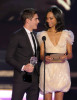 Zac Efron and Zoe Saldana present the Best Song award during the 15th annual Critics Choice Movie Awards on January 15th 2010 at the Hollywood Palladium 1