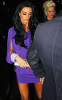 Katie Price was spotted in a stylish purple dress infront of the Mayfair Hotel  in London England on January 16th 2010 to attend an engagement party 2