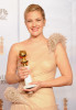 Drew Barrymore with her award in the press room during the 67th Annual Golden Globe Award at The Beverly Hilton Hotel on January 17th 2010 in California 2