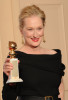 Meryl Streep with her award in the press room during the 67th Annual Golden Globe Award at The Beverly Hilton Hotel on January 17th 2010 in California 3