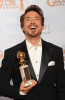 Robert Downey Jr with his award in the press room during the 67th Annual Golden Globe Award at The Beverly Hilton Hotel on January 17th 2010 in California 4