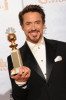 Robert Downey Jr with his award in the press room during the 67th Annual Golden Globe Award at The Beverly Hilton Hotel on January 17th 2010 in California 2