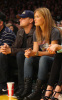 Leonardo DiCaprio and Bar Refaeli seen together on January 18th 2010 at the Los Angeles Lakers basketball game 1