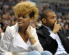 Rihanna seen with Matt Kemp on January 16th 2010 at the Staples Center in Los Angeles watching an NBA game 1