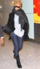 Rihanna spotted on January 22nd 2010 arriving at Heathrow Airport in London 1