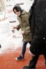 Kristen Stewart spotted wearing a gray coat on January 23rd 2010 while arriving at the Sundance Film Festival 2