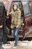 Kristen Stewart spotted wearing a gray coat on January 23rd 2010 while arriving at the Sundance Film Festival 1