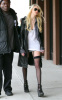 Taylor Momsen seen heading to the Gossip Girl set on December 14th 2009 in Downtown New York wearing a mini dark gray skirt 1