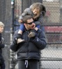 Hugh Jackman spotted with cute Ava after picking her up from school on January 26th 2010 in New York 6