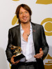 Kieth Urban with his award in the press room during the 52nd Annual GRAMMY Awards held at Staples Center on January 31st 2010 4