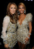 Beyonce Knowles and Celine Dion backstage during the 52nd Annual GRAMMY Awards held at Staples Center on January 31st 2010 in Los Angeles California 1