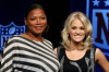 Queen Latifah and Carrie Underwood during the Pregame Show and National Anthem Press Conference held at the Fort Lauderdale Convention Center on February 4th 2010 in Fort Lauderdale Florida 7