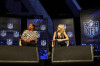 Queen Latifah and Carrie Underwood during the Pregame Show and National Anthem Press Conference held at the Fort Lauderdale Convention Center on February 4th 2010 in Fort Lauderdale Florida 8