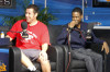 Adam Sandler and Chris Rock together at the Dan Patrick Show mobile studio on February 5th 2010 in Miami South Beach 3