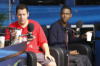 Adam Sandler and Chris Rock together at the Dan Patrick Show mobile studio on February 5th 2010 in Miami South Beach 4