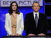 Anne Hathaway and Tom Sherak speak at the 82nd Academy Awards nominations announcement held at the Samuel Goldwyn Theater on February 2nd 2010 in Beverly Hills 5