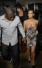 Kim Kardashian and Reggie Bush together for a family dinner on February 5th 2010 at Prime 112 in Miami 1