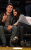 Zac Efron and  Vanessa Hudgens seen together on February 3rd 2010 at the Los Angeles Lakers game 2