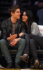 Zac Efron and  Vanessa Hudgens seen together on February 3rd 2010 at the Los Angeles Lakers game 5