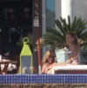 Sheryl Crowe with Jennifer Aniston spotted at the pool side with friends during Jens 41st birthday on February 5th 2010 in Cabo San Lucas Mexico 1