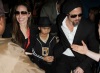 Angelina Jolie with Brad Pitt and their son Maddox spotted together on February 7th 2010 while leaving Super Bowl XLIV at the Sun Life Stadium in Miami Gardens Florida 5