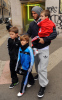 David Beckham spotted with his sons Brooklyn Romeo and Cruz on February 8th 2010 as they walked the streets of Milan Italy 3