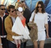 Tom Cruise seen with his wife Katie Holmes and daughter Suri at the Super Bowl on February 7th 2010 at the Sun Life Stadium in Miami Florida 1